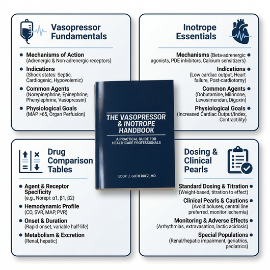 The Vasopressor & Inotrope Handbook — A Practical Guide for Healthcare Professionals